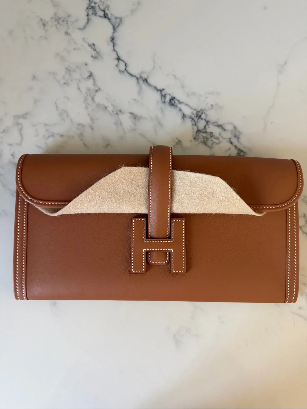 Hermes Brown Constance Long Wallet Clutch